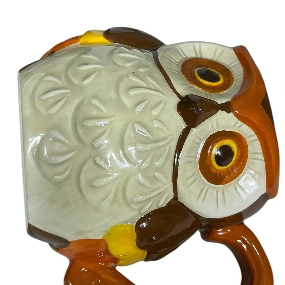 Owl Mug Vintage Heritage Collection Glazed Ceramic Collectible 2 Cup Capacity